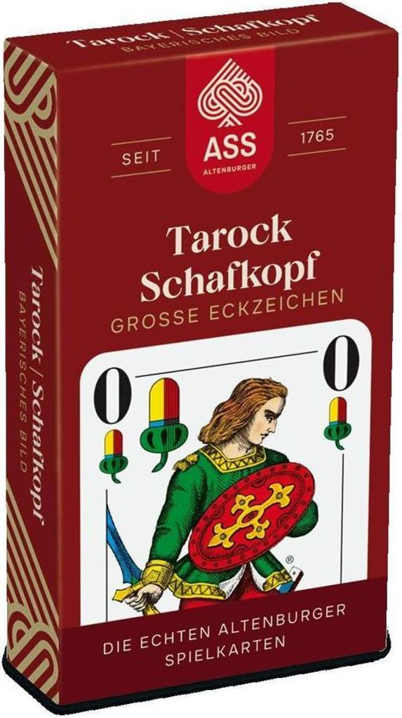 ASS - Schafkopf, große Eckzeichen, bayrisches Bild