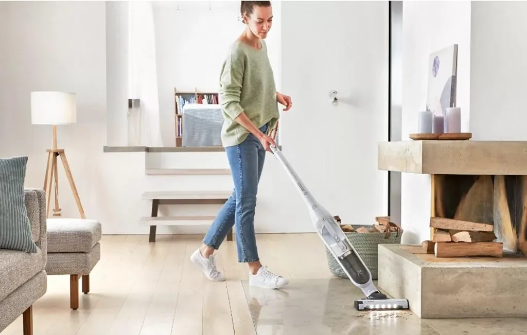 Aspirateur Balai Bosch Sans Sac Multifonction 2 en 1 Série 4 Blanc - 2