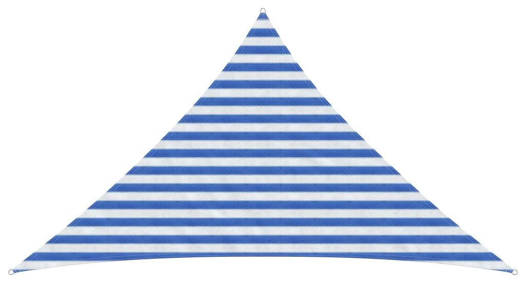 Sonnensegel Blau und Weiß 2,5 x 2,5 x 3,5 m HDPE