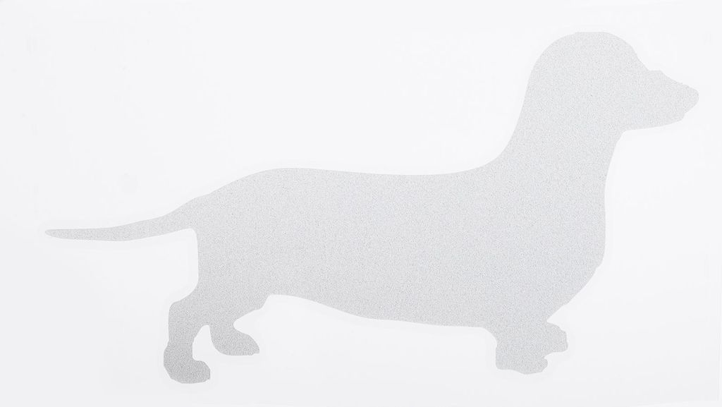 Reflektierender Stoßstangenaufkleber Weiß Rechteck Dackel Muster Reflektierender Autoaufkleber Personalisierte Dekoration Fahrzeug Karosserie ode...