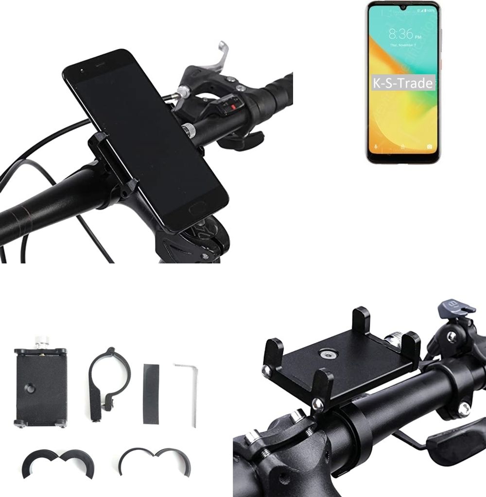 K-S-Trade Handyhalterung für das Fahrrad kompatibel mit ZTE Blade A7 Prime Halter Lenkstange Fahrradhalterung Motorrad Bike Mount Befestigung