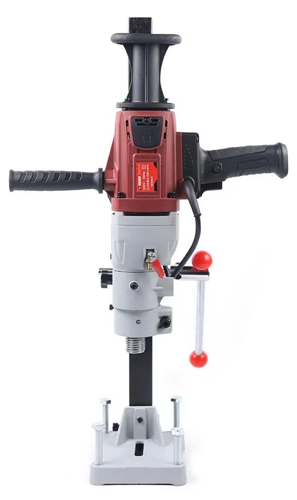 Foreuse à béton 2200W portable avec support de perçage modulable rouge