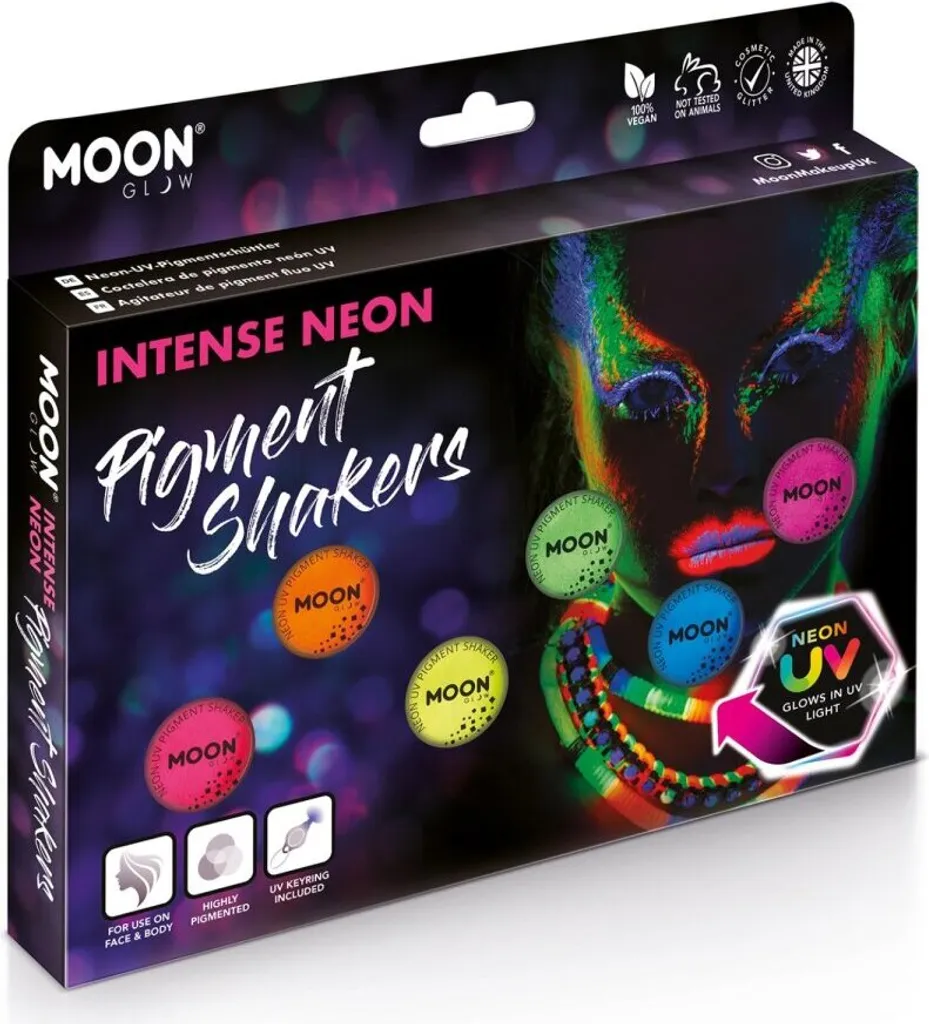 Pigment Intense UV Néon Smiffys - Maquillage Lumineux Longue Tenue Corps