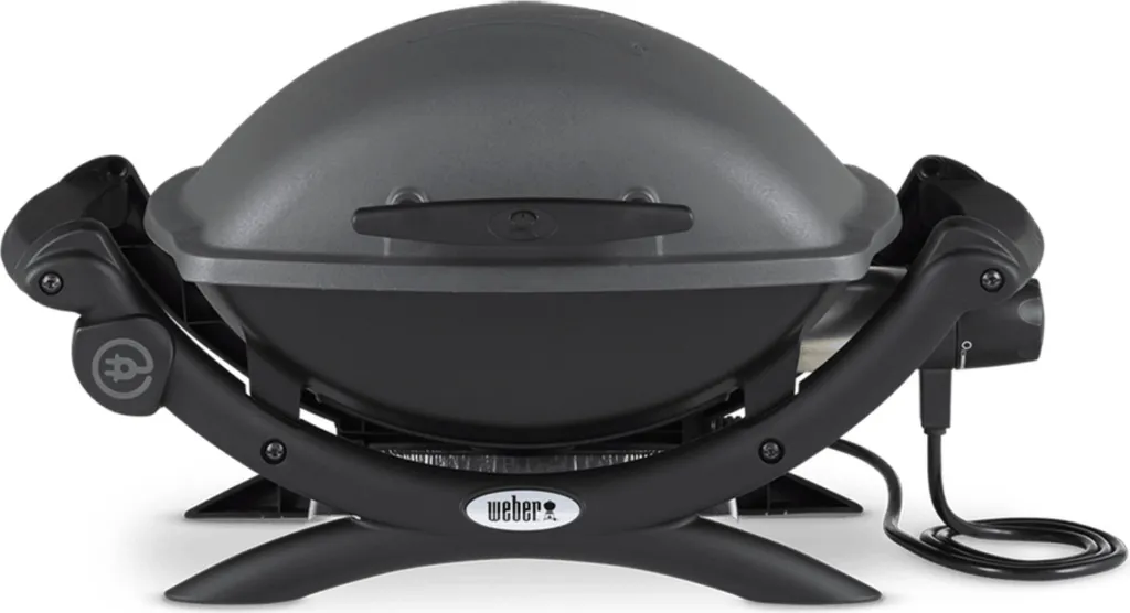 Gril électrique Weber Q 1400 Gris - Cuisinez sans fumée ni charbon 2200W