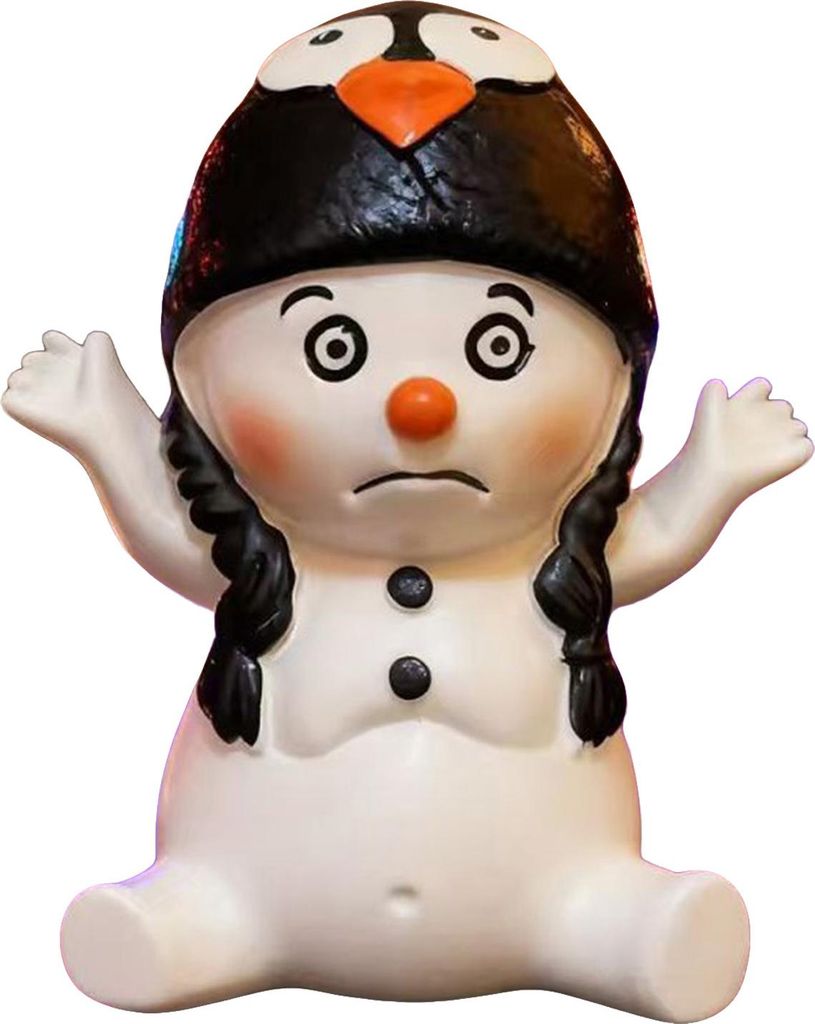 Weihnachtsschneemann-Figur, Mini, 7,6 cm, sitzender Schneemann aus Kunstharz, Tischdekoration für Zuhause, Schreibtisch, Regal, Kaminsims, Winterf...
