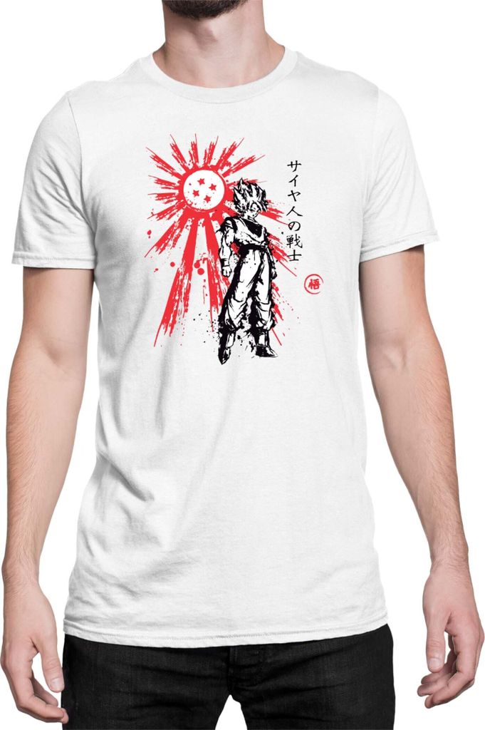 Herren T-Shirt Dragon Anime Manga Ball Z Goku 34, Man XL / Weiß
