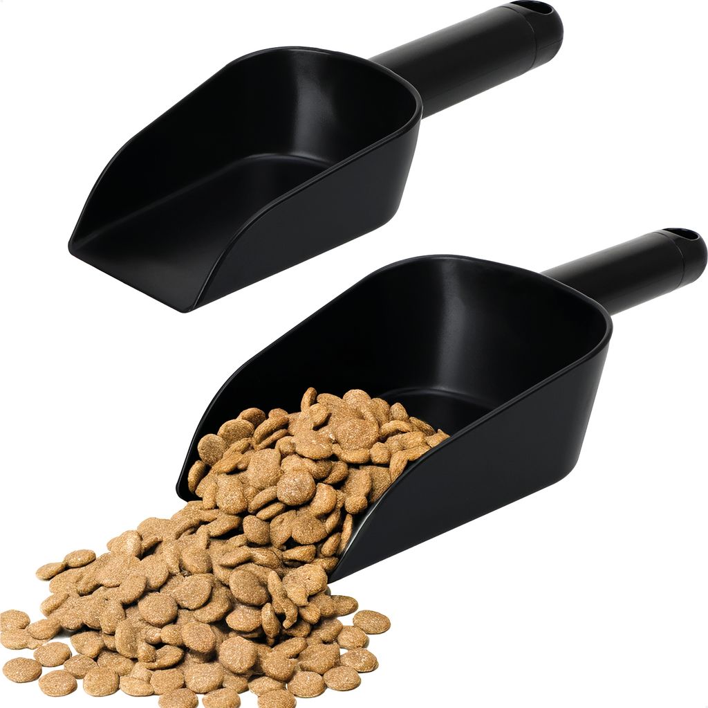 com-four® 2x Futterschaufel zum Portionieren von Tierfutter Produktbild 