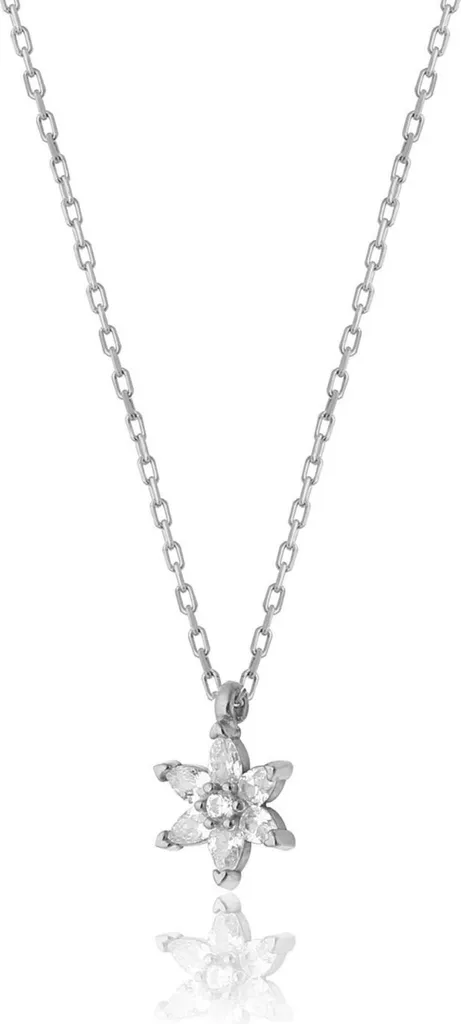 Collier Lotus Argent 925 Anti-Oxydation - Pendentif Améthyste Véritable
