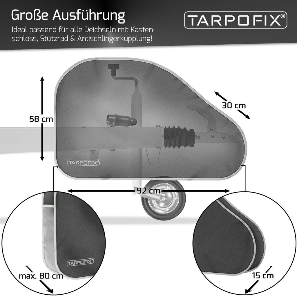 Tarpofix® Deichselabdeckung für Wohnwagen 