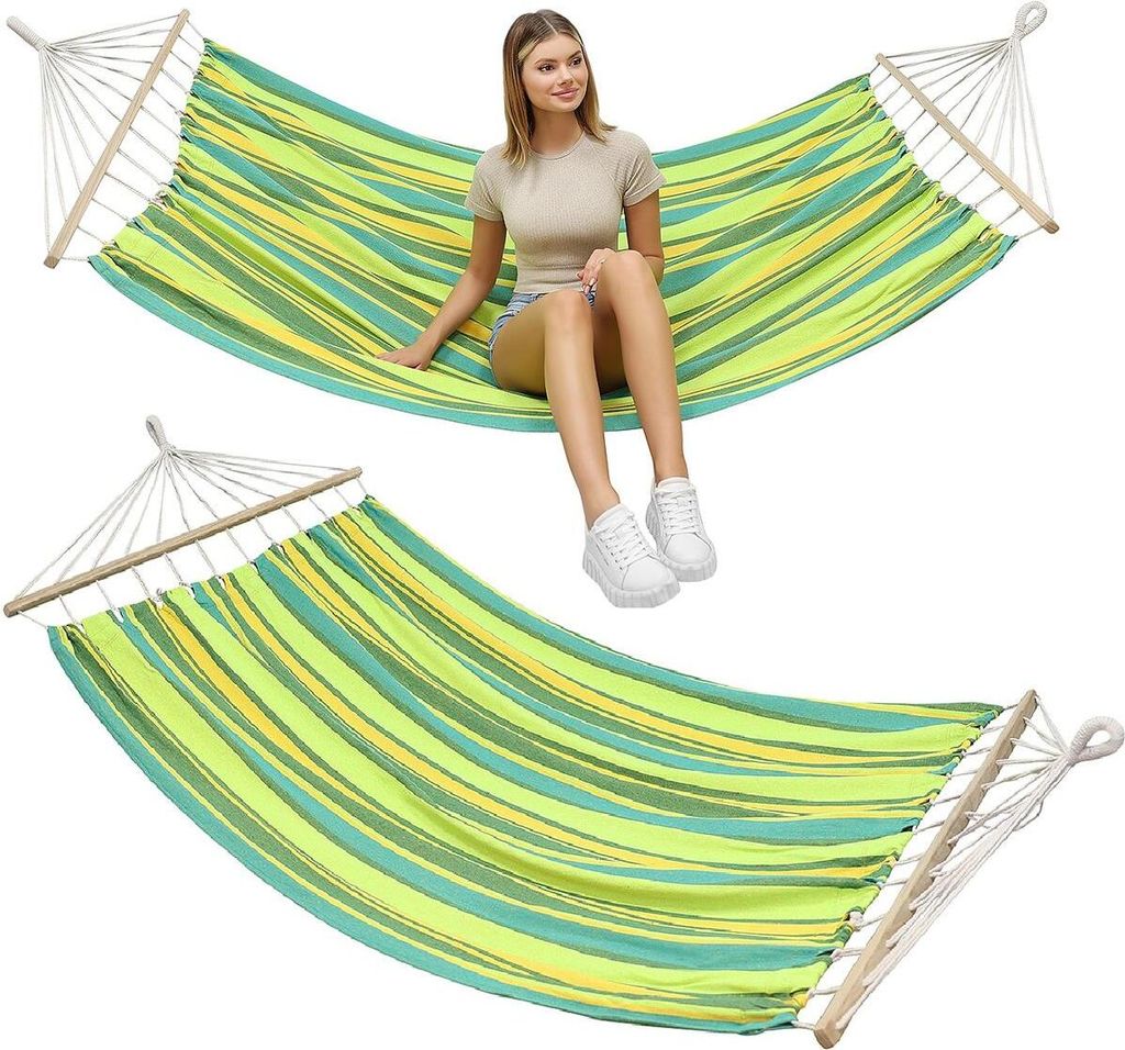 Záhradná hojdacia sieť pre 2 osoby 200x150cm s tyčou Obrázok produktu 
