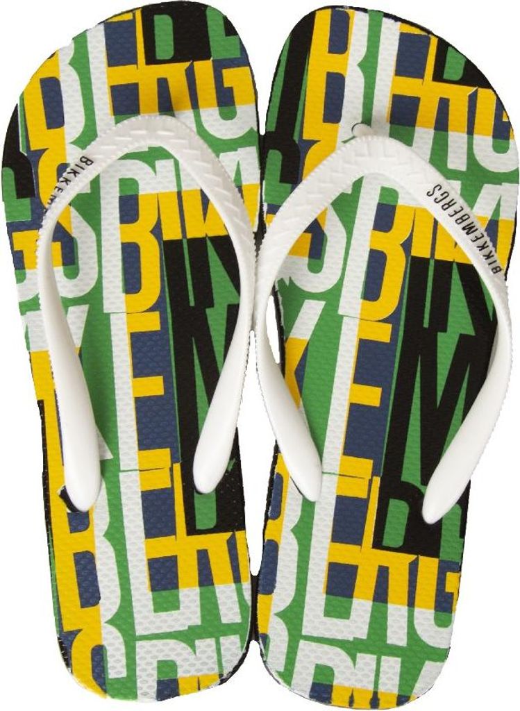 BIKKEMBERGS Herren-Flip-Flops Meer oder Pool mit Logo-Spitze Artikel BKK2MSR04 Serie: farbige bikkember gs, Taglia 41 - Size 41, Gomma 100%