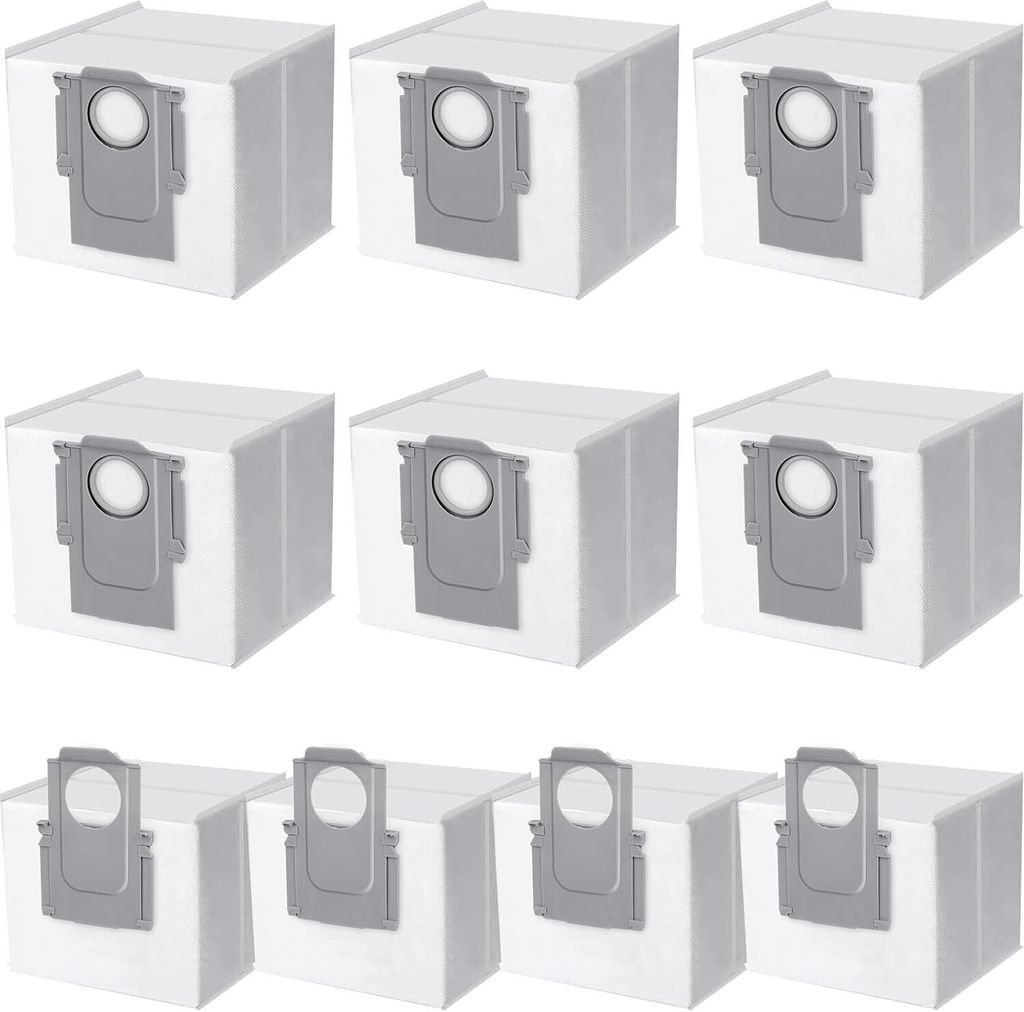10 Stück Staubbeutel für Roborock S8+/ S8 Pro Ultra/ S7 MaxV Ultra/ S7 Pro Ultra/ Q7+/ Q7 Max+/ Q5+ Staubsauger Absaugstation, Großer Kapazität...