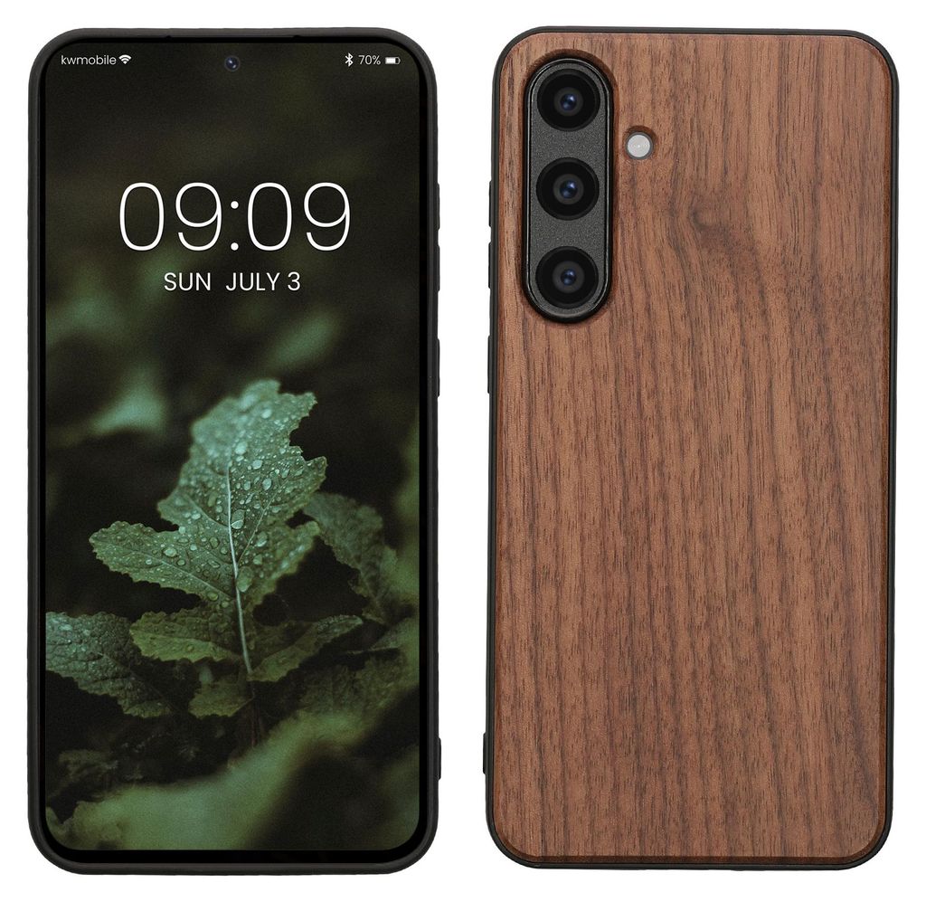 kwmobile Handyhülle für Samsung Galaxy S24 FE Hülle Holz - Produktbild 