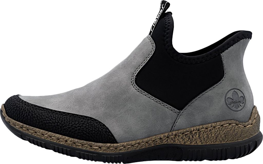 Rieker Damen Stiefelette – modern elegant mit Stretch und MemoSoft N3280, Größe:39 EU, Farbe:Grau