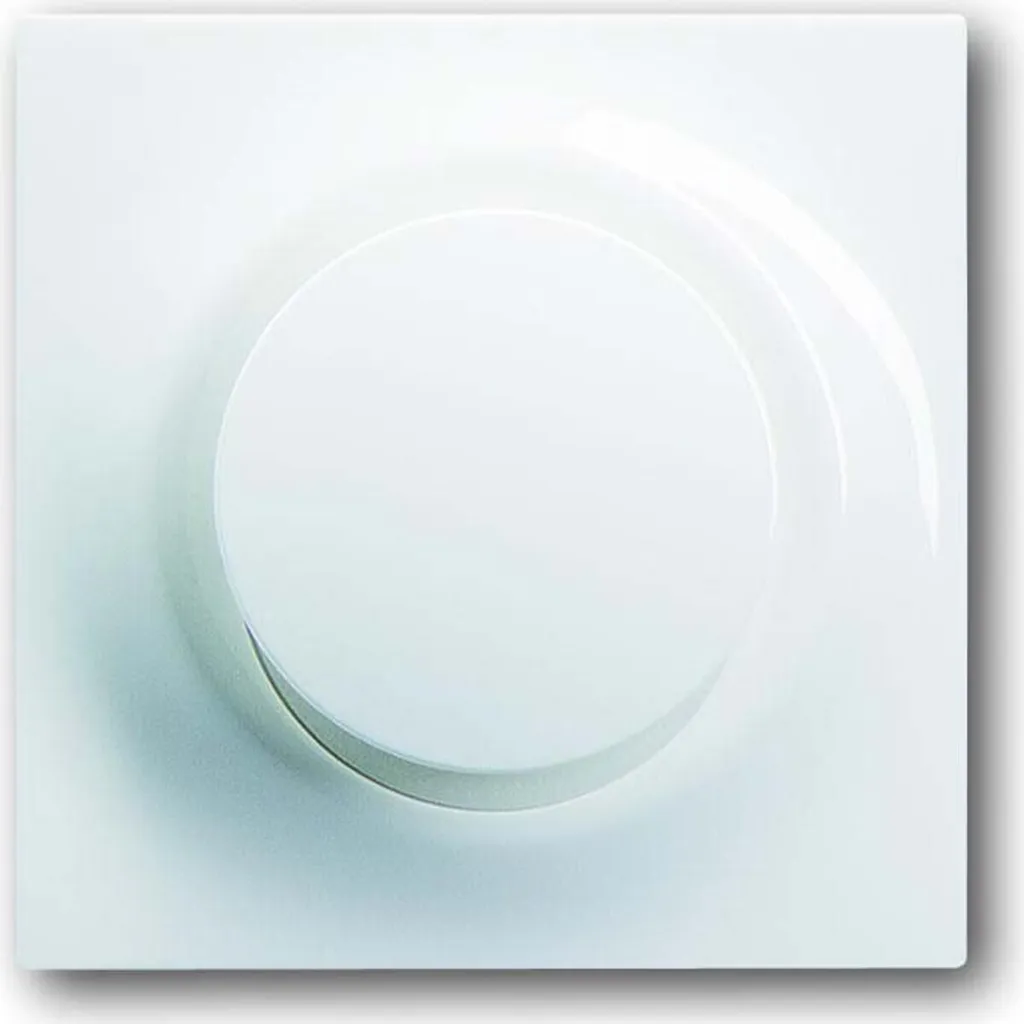 Enjoliveur de Variateur Busch-Jaeger Blanc Alpin Brillant pour Maison