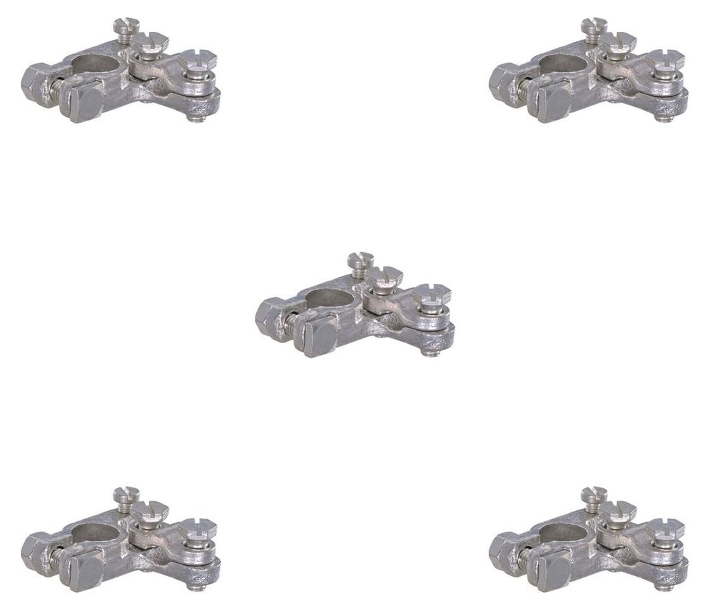 5 Batteriepolklemmen links Ø 17,5 mm Messing Gussteil HELLA für diverse Fzg.