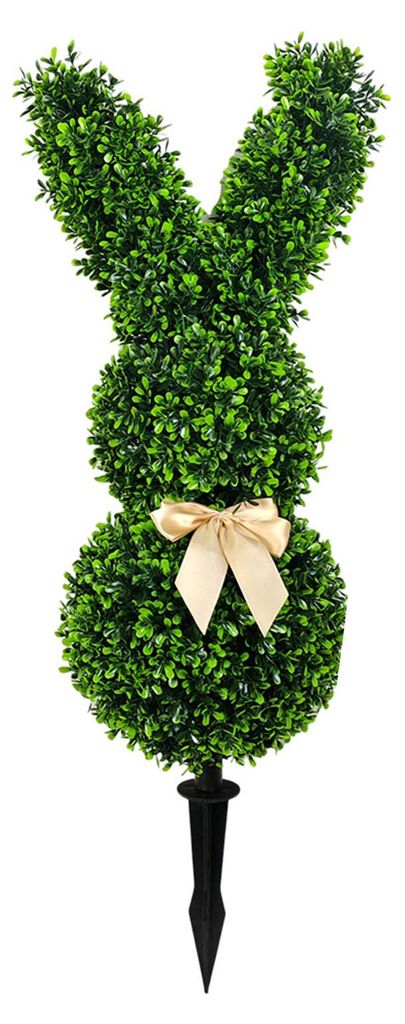 Weihnachts-Schneemann-Topiary-Baum, Hasenform, künstlicher Topiary-Stab, für drinnen und draußen, Garten, Veranda, künstliche Sträucher, Pflan...