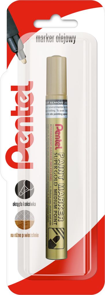 Ölmarker MMP10, goldfarben, 1 Stück, Blisterverpackung – PENTEL