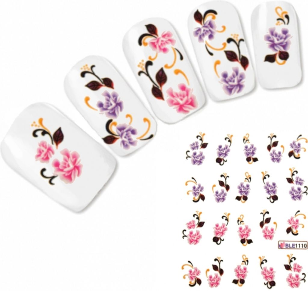 Nagel Sticker Tattoo Nail Art Blume Aufkleber Neu! Produktbild 