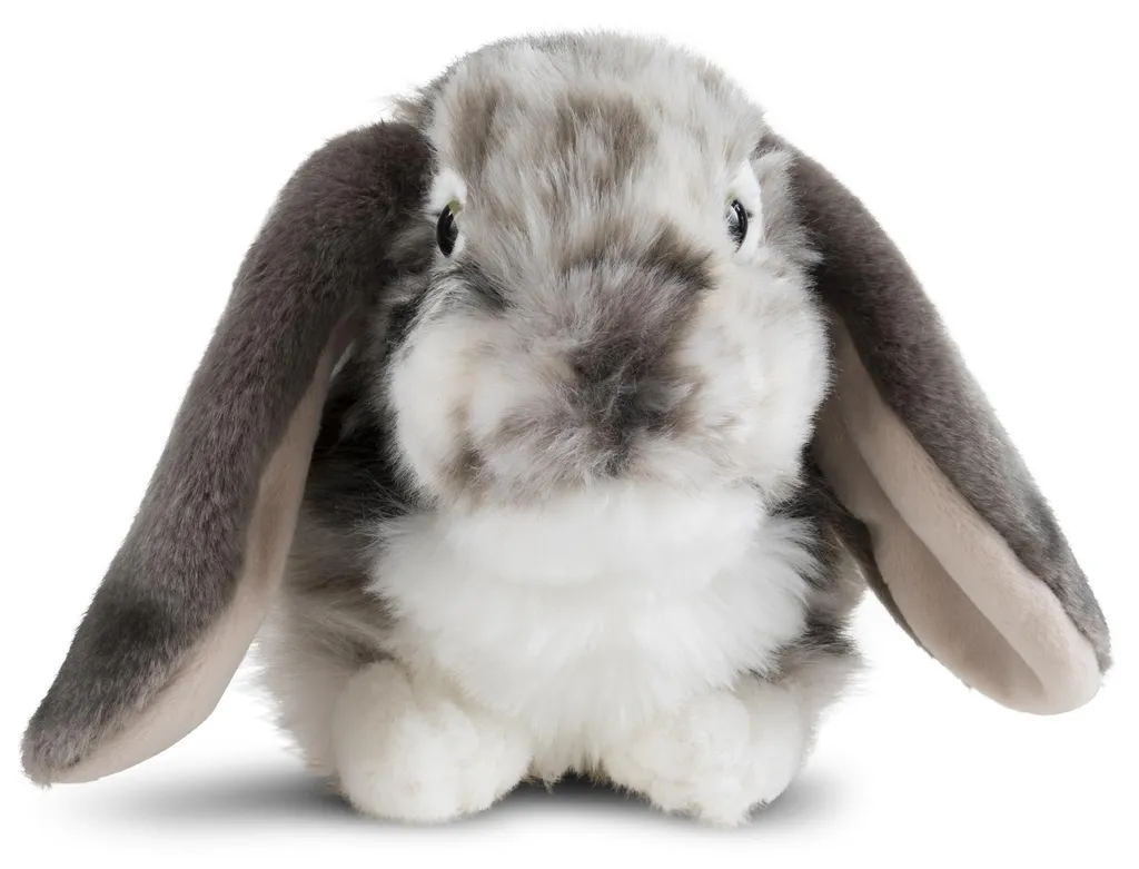 Apaiser Bébé avec le Doudou Lapin Gris 30cm - Peluche Anti-Stress Douce