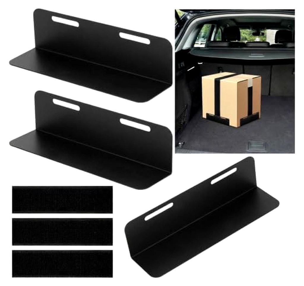 3 Stück Kofferraum Klettfixierung, Gepäckfixierung für Kofferraum, 30 x 4 x 5 cm, Trenner für Cargoelemente im Kofferraum Organizer für Auto, ...