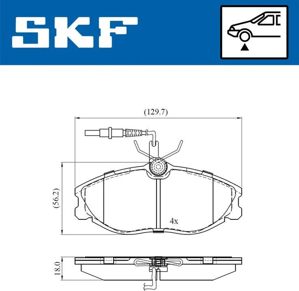 Plaquettes de Frein SKF VKBP 80477 E pour Peugeot 406 et 607