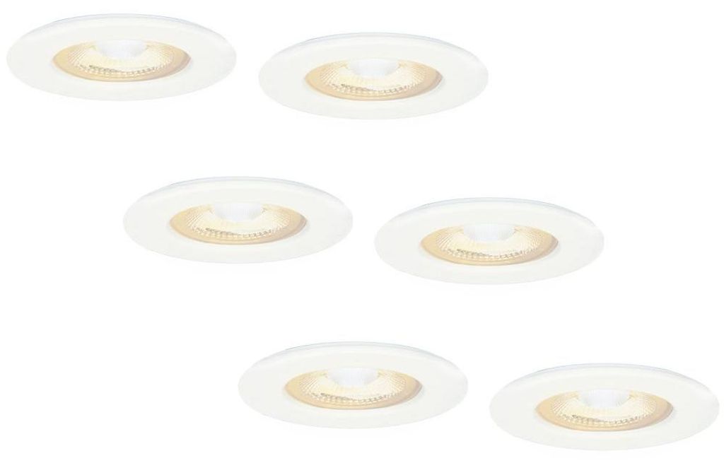 hoftronic LED Einbaustrahler Nola 5W 450lm 2700K IP65 Weiß Produktbild 
