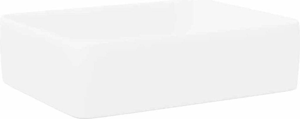 vidaXL Waschbecken Weiß 48x37x13 cm Keramik Rechteckig Produktbild 