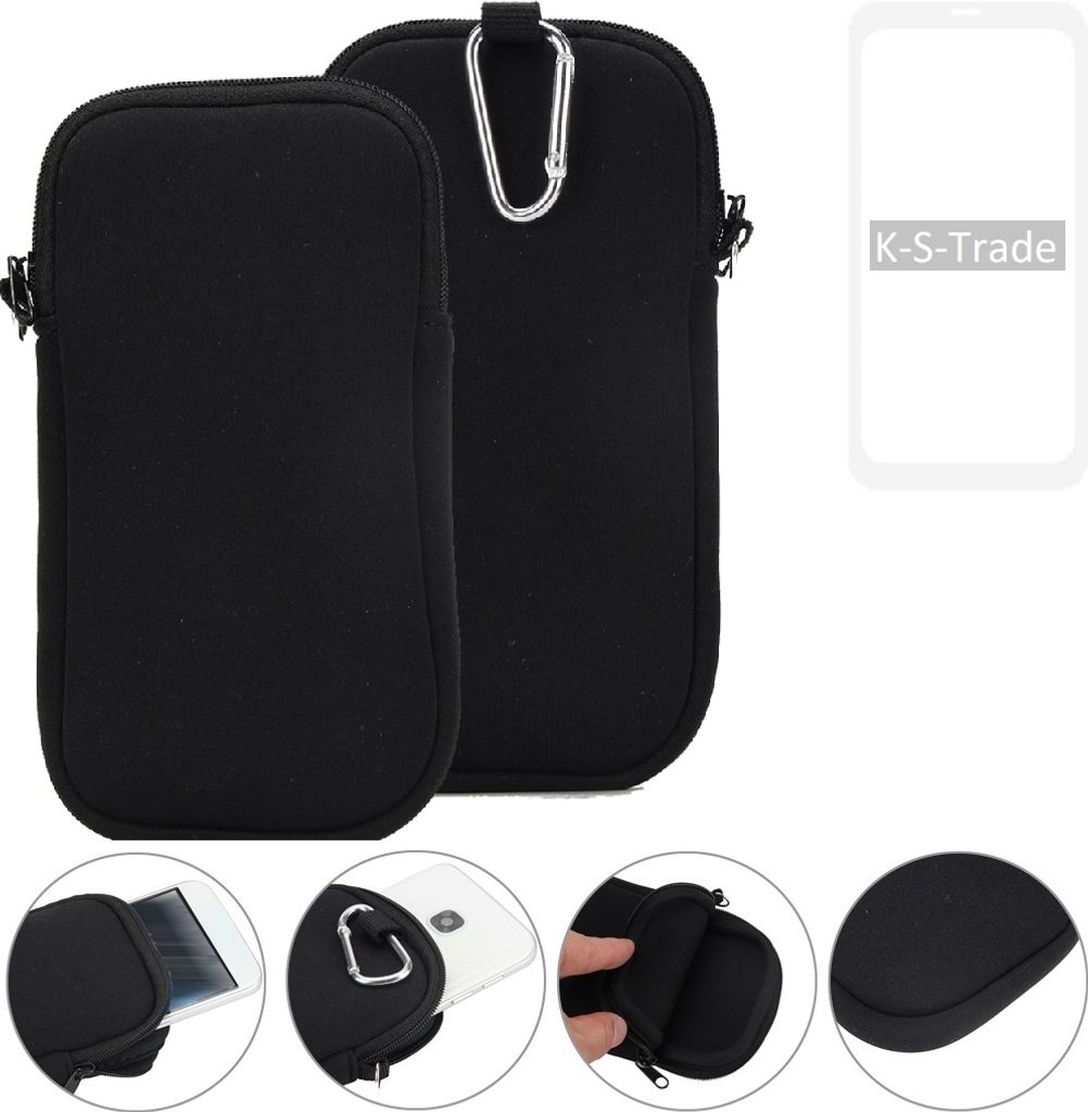 K-S-Trade Neopren-Hülle Handyhülle kompatibel mit OnePlus OnePlus 8 Schutzhülle Neoprenhülle Sleeve Schutz-Hülle Gürtel Tasche Case Holster
