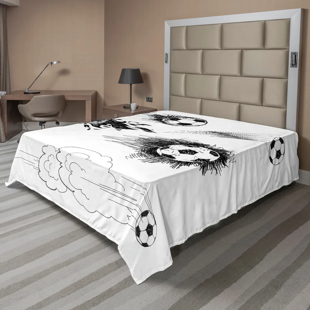 Drap plat décoratif Football et ballons ronds, grand format 260x228