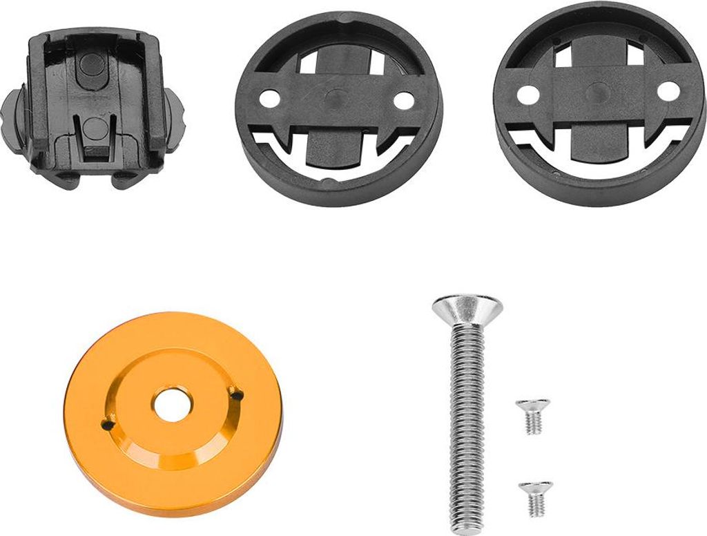 Mountain Road Bike Computer Halter Vorbau Top Cap Stoppuhr GPS Tachometer Halterung (Gold)