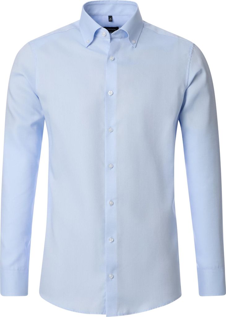 VENTI Herren Businesshemd Langarm Button-Down Modern-Fit Hellblau 39