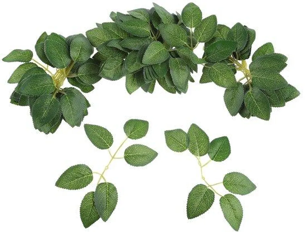 Feuillage Artificiel Vert de Rose - 40 Pétales plissés pour Loisirs DIY