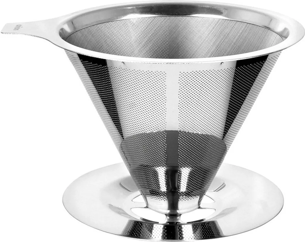 Filtre café permanent en acier maillage ultra fin, entonnoir pour tasses