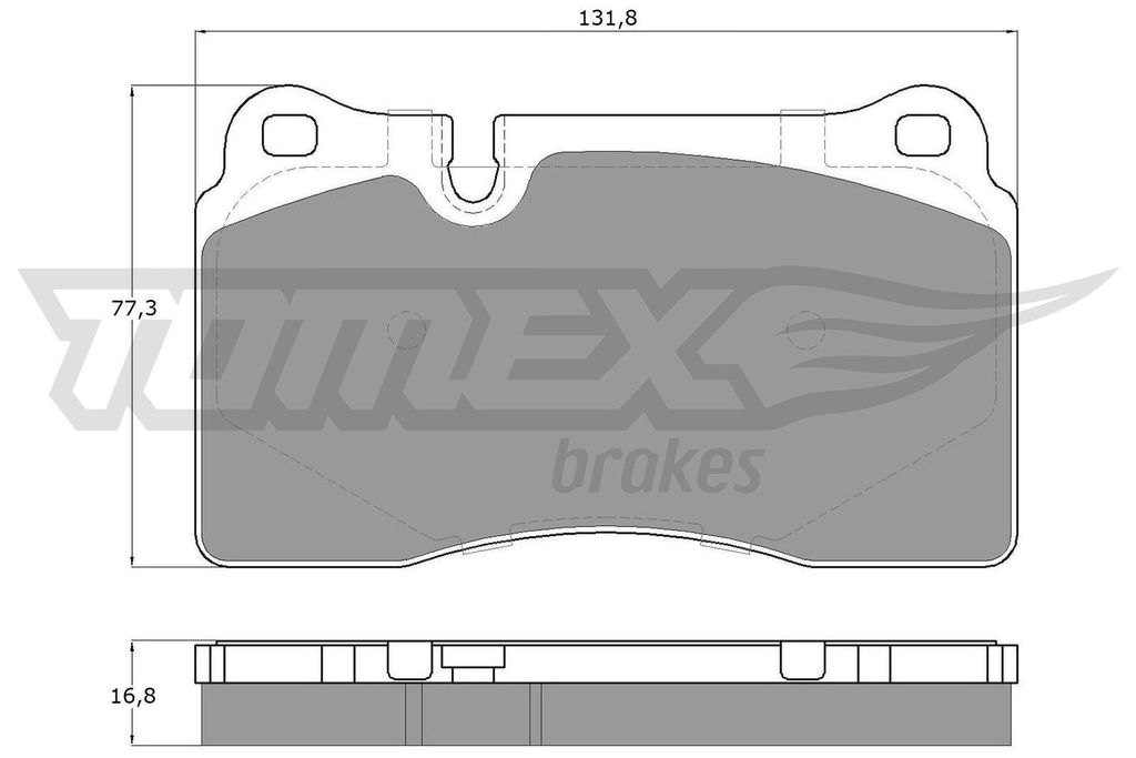 TOMEX brakes Bremsbeläge Satz Bremsklötze für VW Touareg (7LA, 7L6, 7L7) TX 14-73