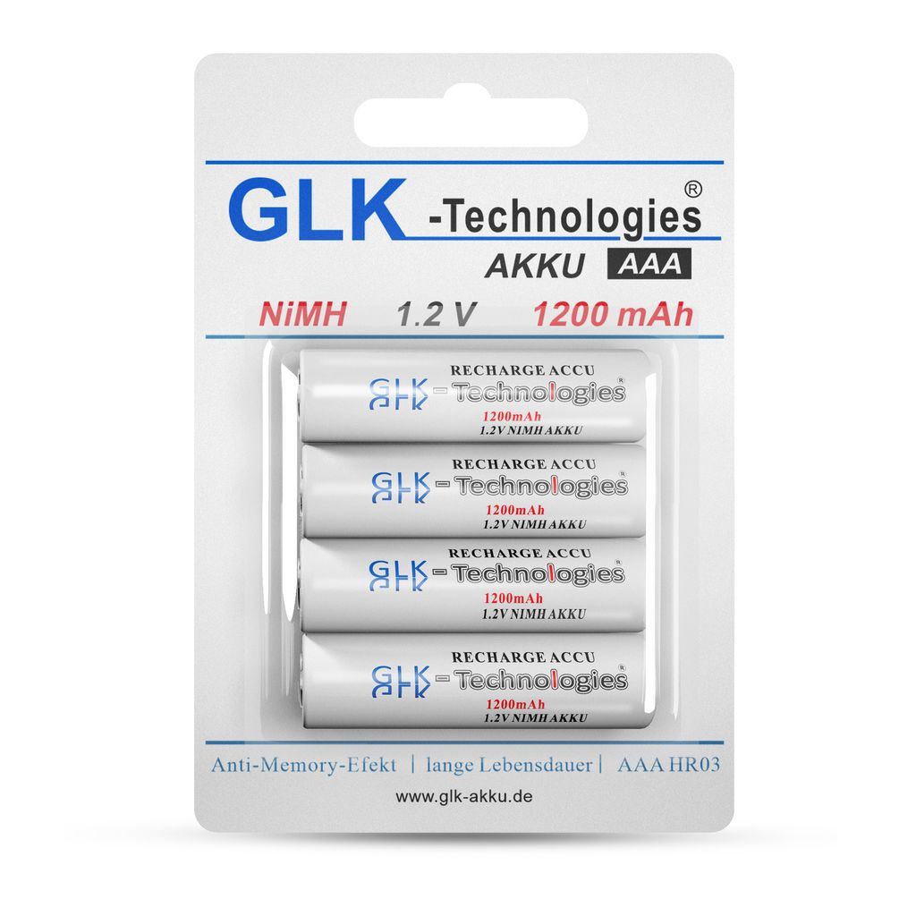 GLK-Technologies 5000 MAh Akku - Hochleistungs NiMH 3,7V Button Top