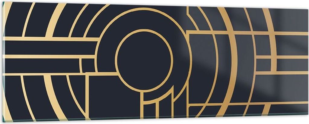Bilder auf glas - Einteilig - Abstraktion Stück Modern - 90x30cm - Glasbilder - Wandbilder - Bilder - zum Aufhängen bereit - Wanddekoration aus G...