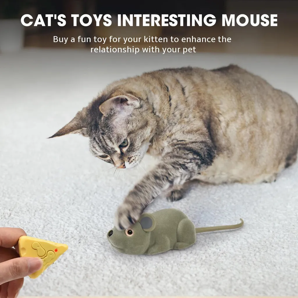 Souris Interactive Électrique pour Chat Rechargeable Grise Résistante - 6