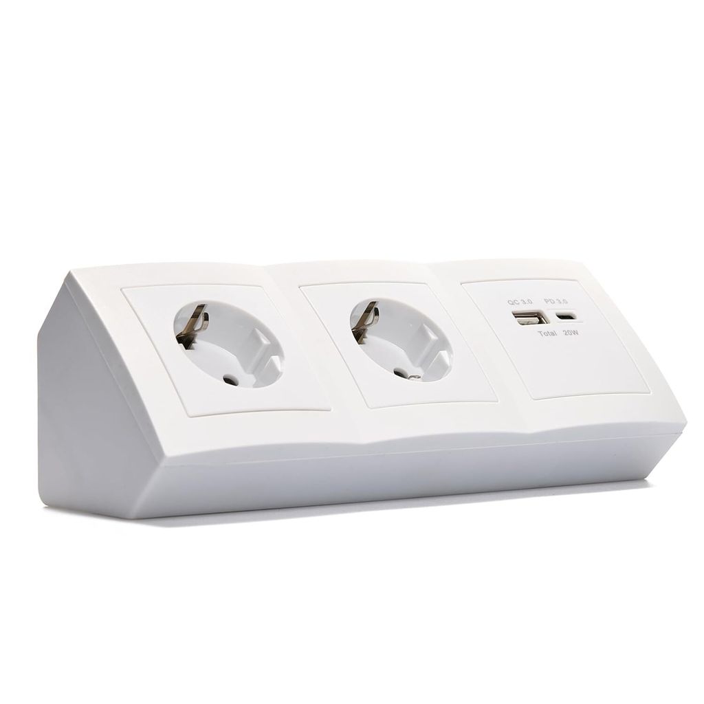 McPower Flair Steckdosenblock 2-fach Schutzkontakt, 1x Produktbild 