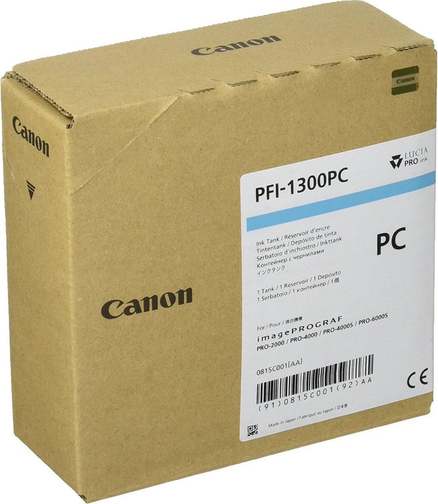Canon Original PFI-1300PC Druckerpatrone - cyan hell 330ml