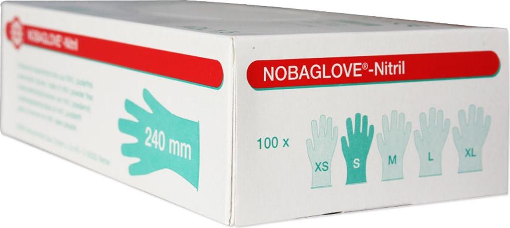 #NOBA Nobaglove Nitrilhandschuhe puderfrei weiß 100 Stück Gr. S