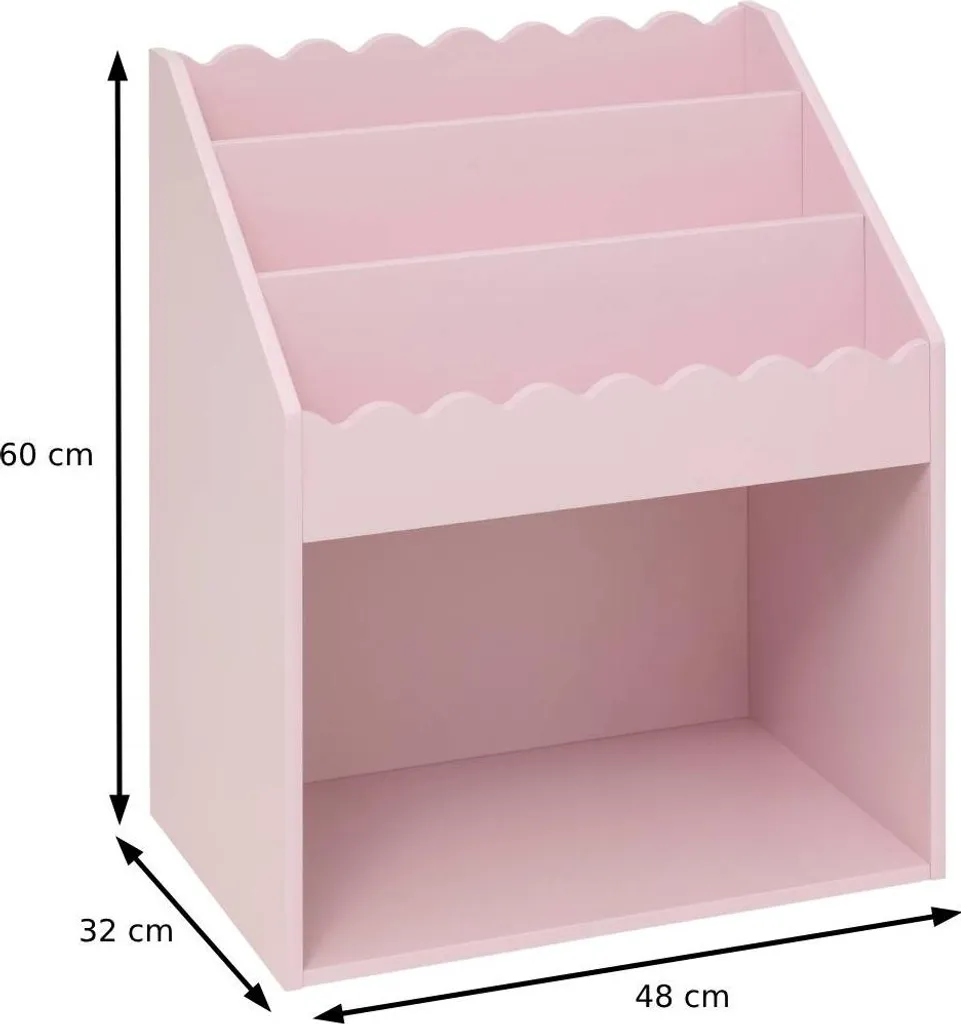 Rangement livres enfant rose Antea fini le désordre dans la chambre