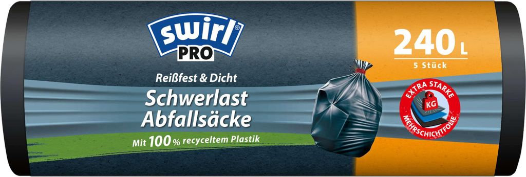 Swirl Schwerlast-Abfallsack 216199 240l 5St. Produktbild 