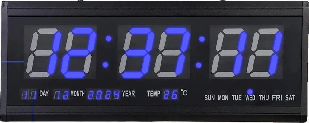 Horloge LED bleue : finie la difficulté de lire l'heure dans le noir