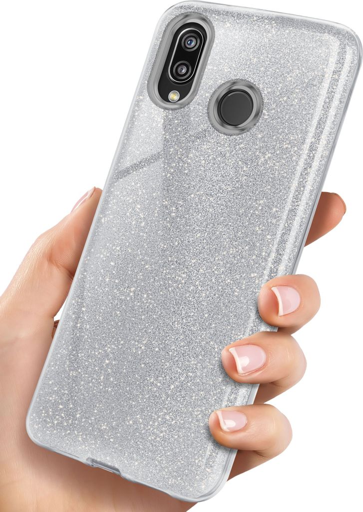 GLITTER-Case für Huawei P20 Lite, Farbe:Sparkle - Silver