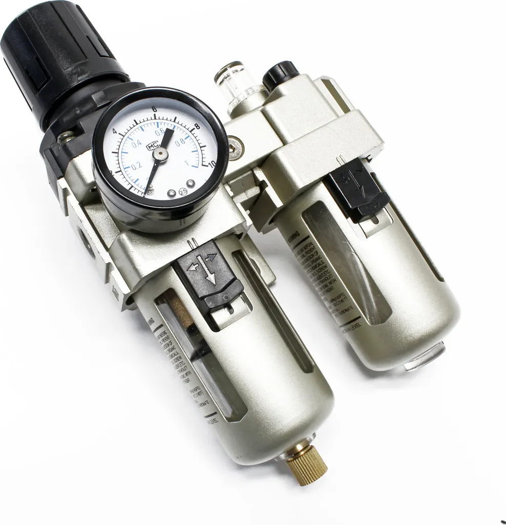 Kit filtre régulateur lubrificateur air comprimé pour compresseur 10 bars