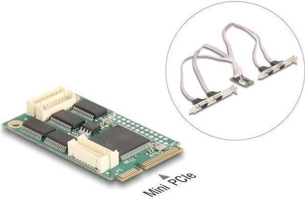 Upgrade Seriale Delock 95278 Mini PCIe - 4 Porte COM Professionali
