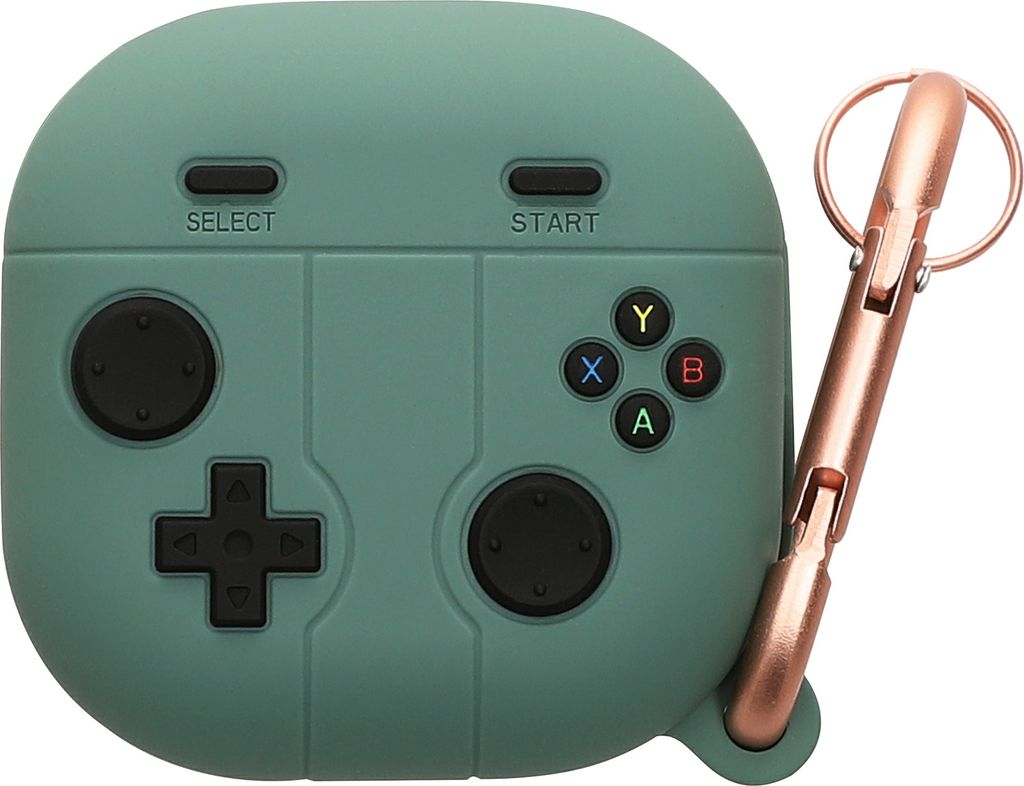 kwmobile Hülle kompatibel mit Samsung Galaxy Buds FE Hülle - Silikon Kopfhörer Schutzhülle Case Cover Grün Schwarz