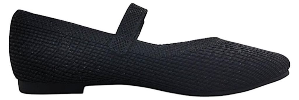 La Strada: Zapatos de ballet para mujer, color negro, para Imagen del producto 