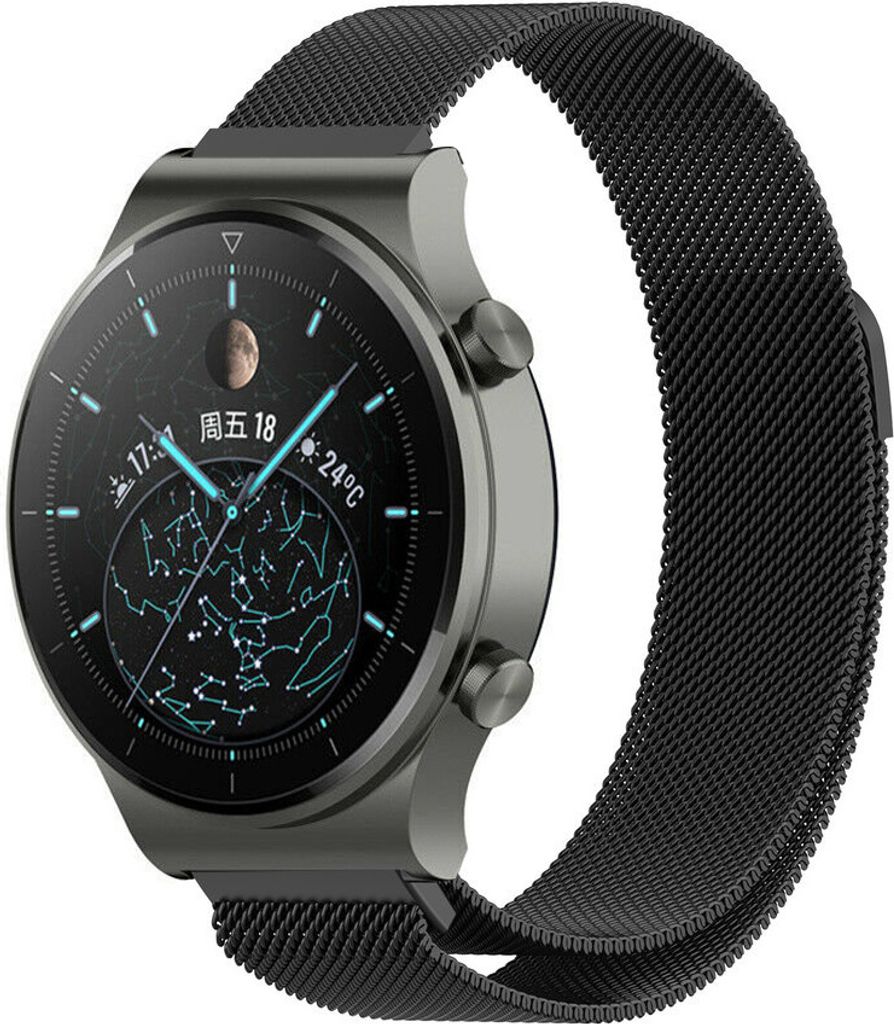 Strap-It Huawei Watch GT 2 Pro Milanese-Armband (Schwarz)